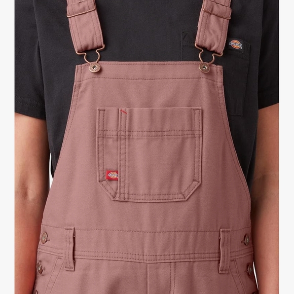 Women's Pink Dickies Overalls - Picture 2 of 3